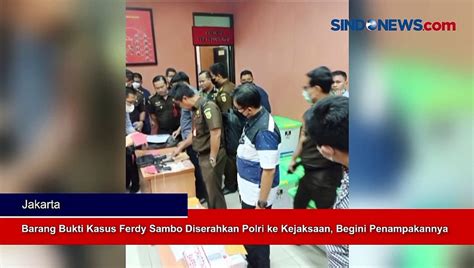 Barang Bukti Kasus Ferdy Sambo Diserahkan Polri Ke Kejaksaan Begini