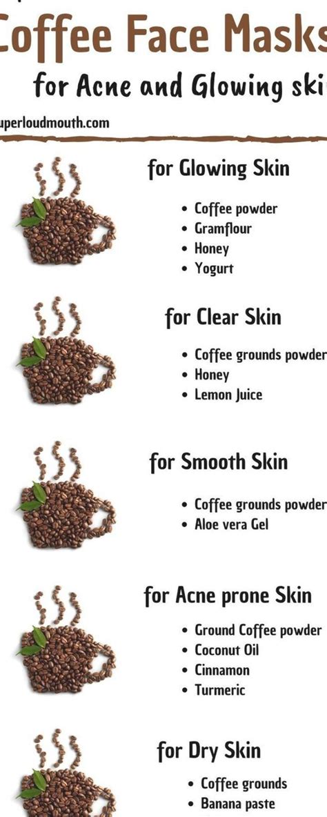 Diy Coffee Face Mask Recipes For Glowing Skin Acne Anti Aging And