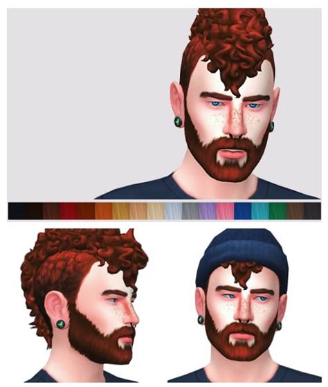 William Wavy Mohawk Hair By Buckgrunt Via Sfs Male Bgc Sims 4 Ts4 Maxis Match Mm