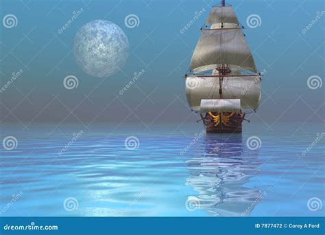 Clipper Ship Stock Illustration Illustration Of Rudder 7877472