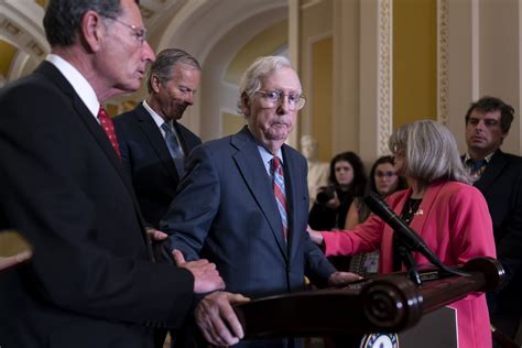 Mitch McConnell Freezes Up At Weekly Press Conference Escorted Away