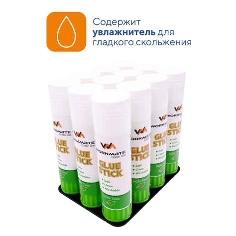 Клей-карандаш WORKMATE ПВП 40 гр/шт улучшенная формула упаковка 2 шт ...
