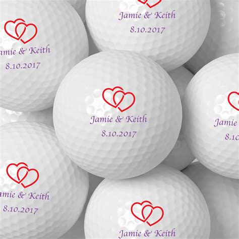 Personalized Wedding Golf Ball Favors Custom Wedding Day Tcolor