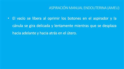 Aspiracion Manual Endouterina AMEU PPT