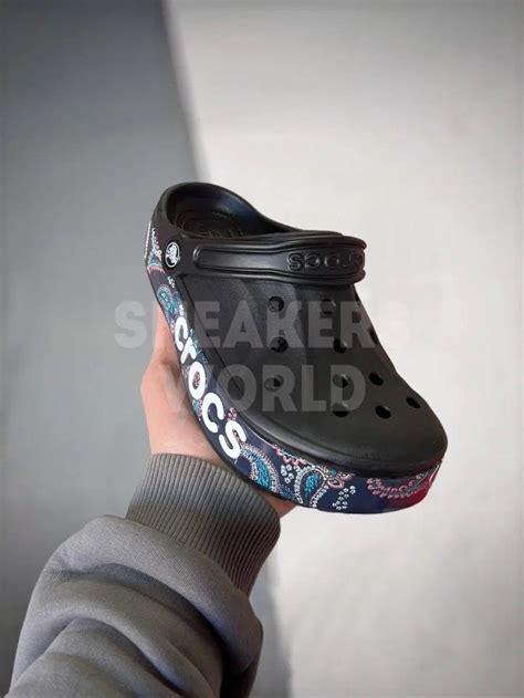 Crocs Bayaband Print Clog Black Blue White купить в Спб Мск Москве ...