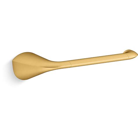 Kohler Avail Vibrant Brushed Moderne Brass Wall Mount Single Post Toilet Paper Holder In The