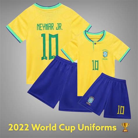 Kids Neymar Jr Brazil World Cup Kits Soccer Jersey Set - Etsy