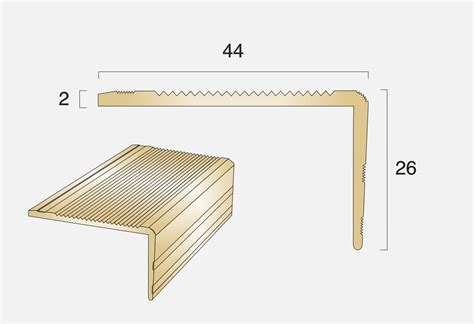 Bn9 Square Back Brass Stair Nosing