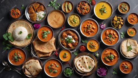 Premium Photo Indian Dishes Each One A Vibrant Representation Of