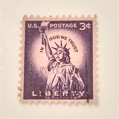 Rare Vintage 3 Cent Liberty Stamp 1954 Etsy