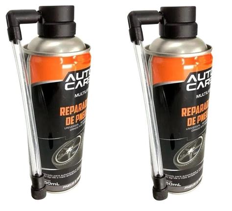 Kit Spray Reparador De Pneus Furados Carro Moto Tapa Furos Auto