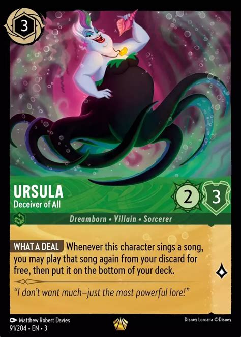 Ursula Deceiver Of All Lorcana Card Lorcanagg