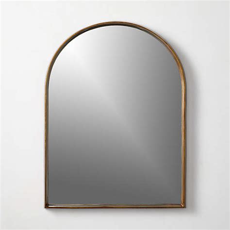 Nouveau Arched Brass Wall Mirror 30 X40 Reviews Cb2