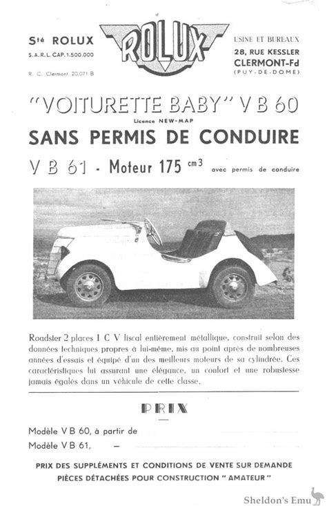 Rolux Vb61 175cc Microcar