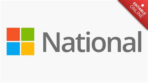 national logo microsoft generateur deffet de texte