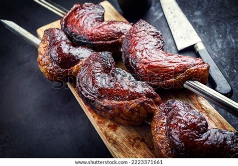 Barbecue Dry Aged Wagyu Brazilian Picanha Stock Photo