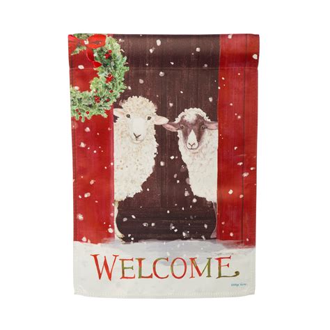 Evergreen Garden Flag Barn Friends Suede Double Sided Indoor Outdoor