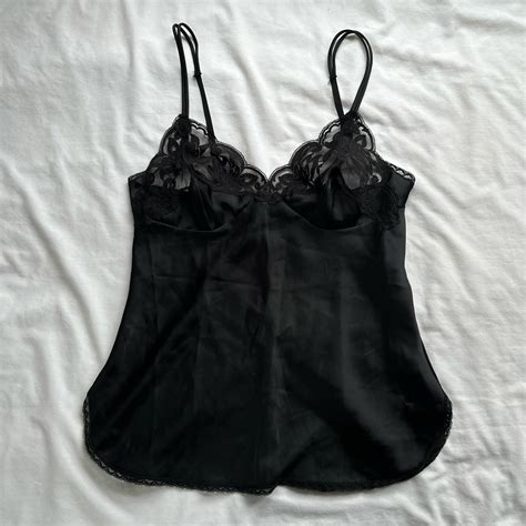 Vintage Vassarette Made In Usa Satin And Lace Cami Depop