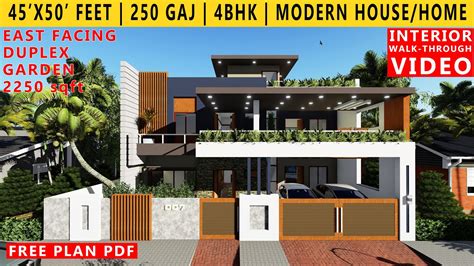 X Feet House Plan Bhk Bungalow Gaj Sqft House Plan