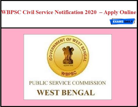 WBPSC Civil Service Notification 2020 Released WBCS Apply Online