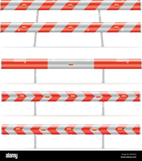 Illustration Of Different Construction Barricades Eps 8 Vector Stock