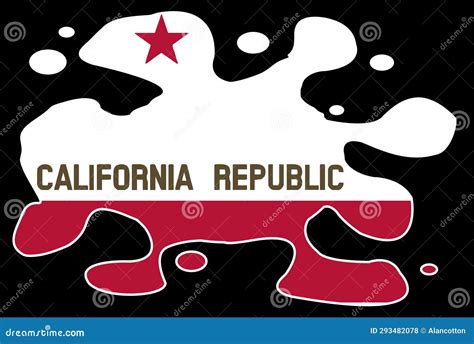 California State Flag Splash Grunge Stock Vector Illustration Of Banner Artwork 293482078