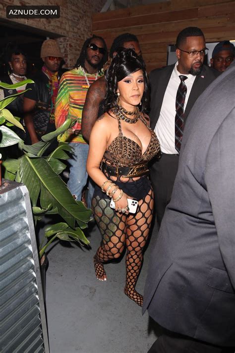 Cardi B Sexy Seen Flaunting Her Hot Body At Her Birthday Party In LA AZNude