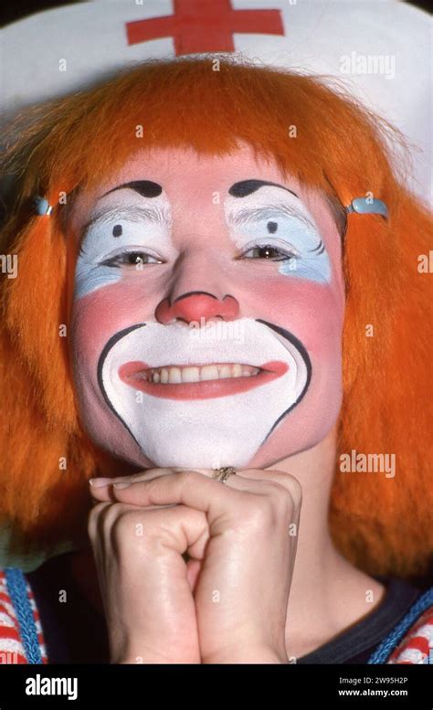 A 1979 Closeup Portrait Of Ringling Brother Clown Peggy Williams At