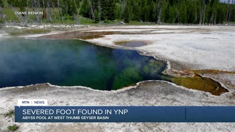 Human Foot Found In A Hot Spring In Yellowstone National Park