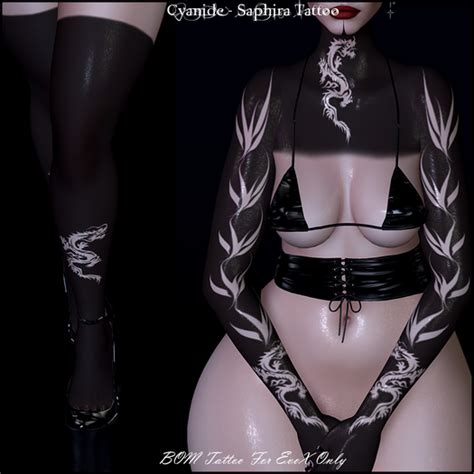 Second Life Marketplace Cyanide Saphira Tattoo