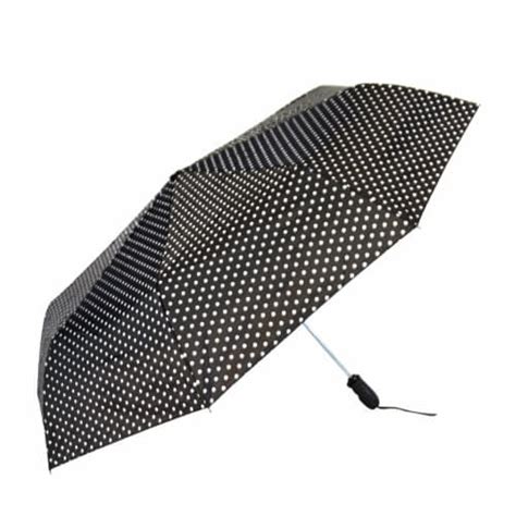 Shedrain Windjammer Compact Polka Dot Umbrella Blackwhite 43 In