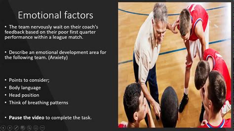 Higher And National 5 Physical Education Impact Of Emotional Factors On Performance Youtube