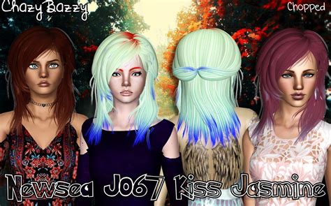 Newsea`s J067 Kiss Jasmine Hairstyle Retextured By Chazy Bazzy Sims 3