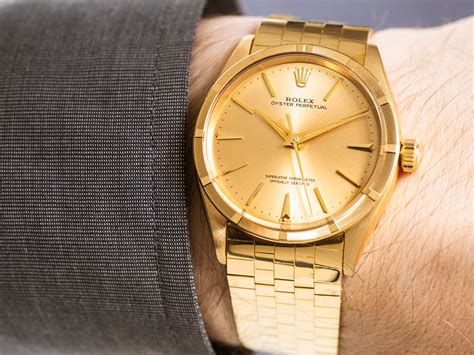 Rolex Vintge Oyster Perpetual Ref K Yellow Gold With Rolex