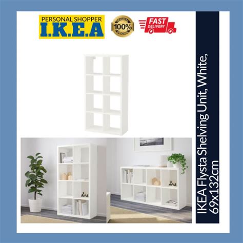 IKEA Flysta Shelving Unit Cabinet With Holes Shelf Rack White Lazada