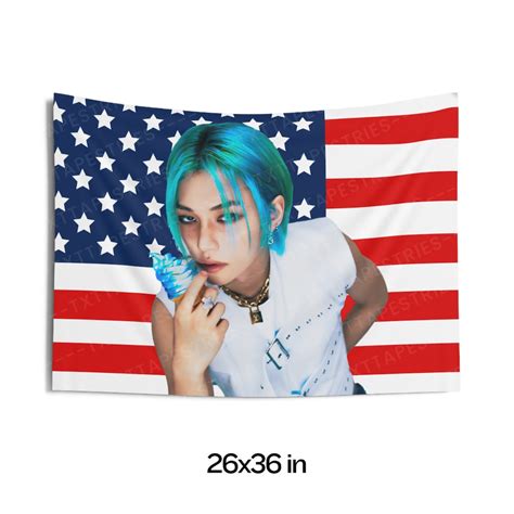 Stray Kids Felix Star Concept Photo Flag Banner Felix American