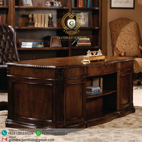 Meja Kantor Eksekutif Bradley Meja Kerja Jati Mebel Jati Furniture Jati