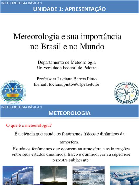 Aula Basica I Introdução Pdf Meteorologia Clima