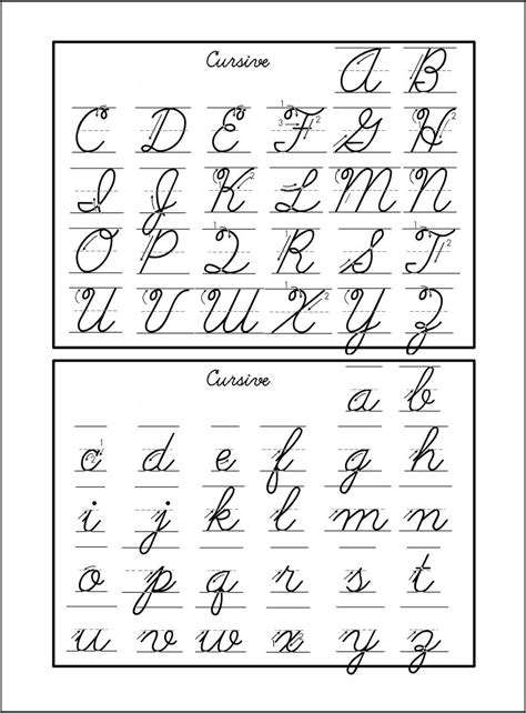 Cursive Alphabet Worksheet Printable