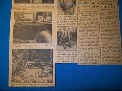 Original Bonnie and Clyde Death Newspaper clipping May 26,1934 | #1977385791