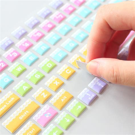 The Coloured Keyboard stickers,puffy sticker manufacturer...