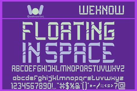 Floating On Space Font Weknow Fontspace