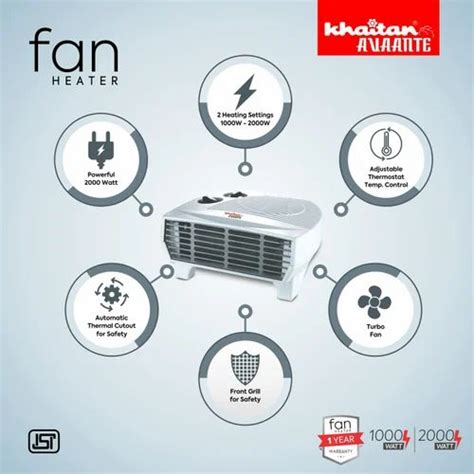 W Abs Ka Khaitan Avaante Fan Heater V Ac At Rs Piece