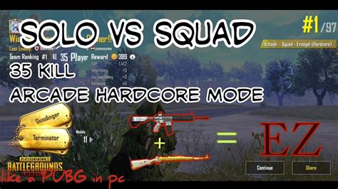 Solo Vs Squad 35 Kills Hardcore Mode PUBG Mobile YouTube