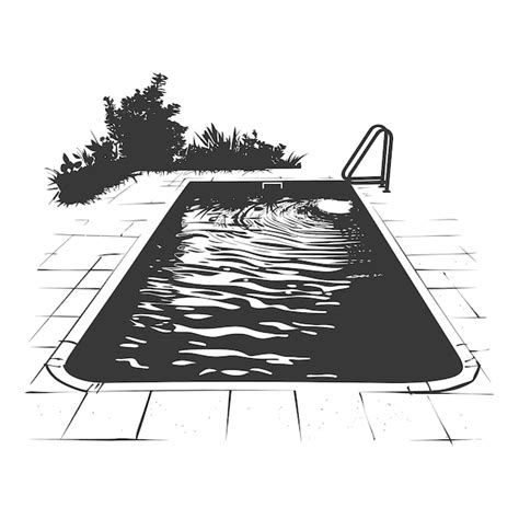 Premium Vector Silhouette Swimming Pool Black Color Only