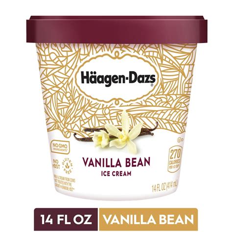 Haagen Dazs Ice Cream Vanilla Bean 14 Fl Oz Cup No Gmo