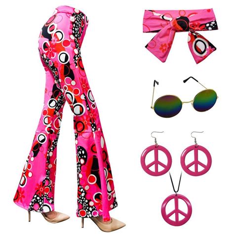 60s 70s Women Costumes Accessories Hippie Pants Bell Bottom Boho Pants ...