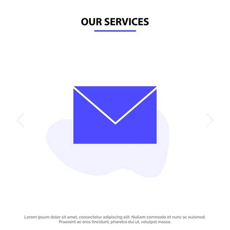 Our Services Sms Massage Mail Sand Solid Glyph Icon Web Card Template 19128197 Vector Art At