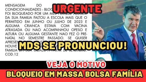 Finalmente Governo Se Pronunciou Sobre O Bloqueio Em Massa Do Bolsa