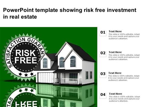 Powerpoint Template Showing Risk Free Investment In Real Estate